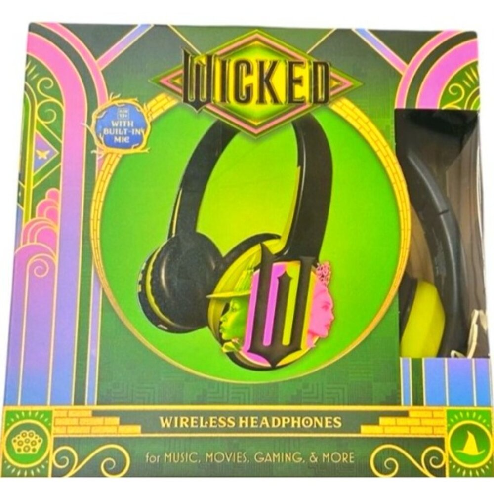 Wicked Wireless Headphones With Built-In Mic For Music Movies Gaming NEW•SH